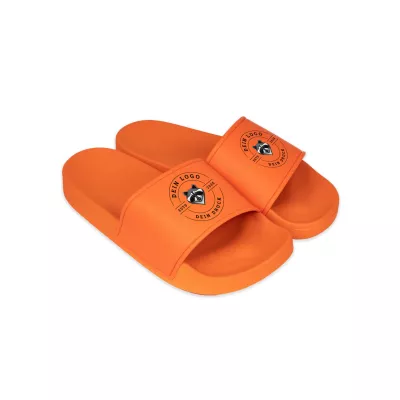Badelatschen individuell bedruckbar mit eigenem Design Orange